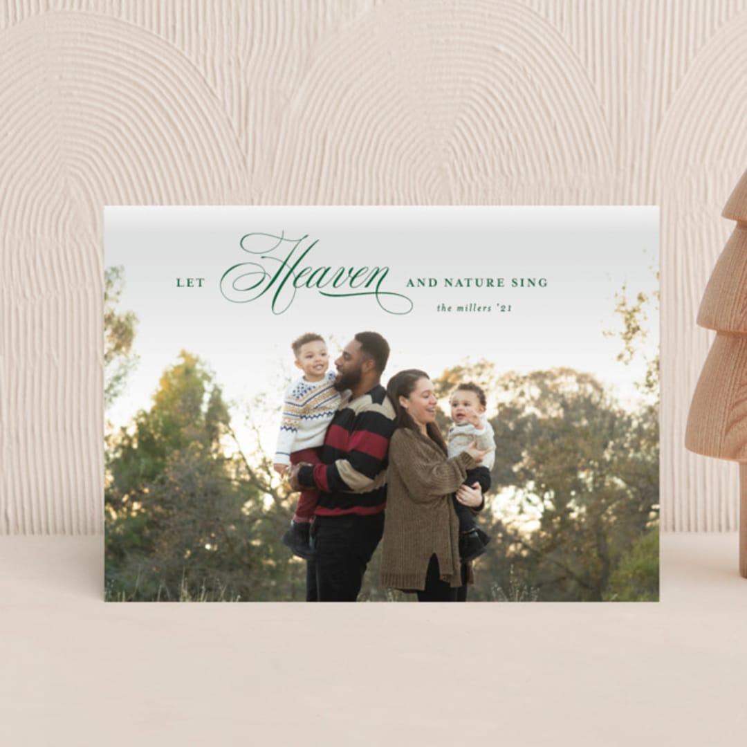 "Let Heaven Sing" - Holiday Cards in Pine by Ashlee Townsend - Front