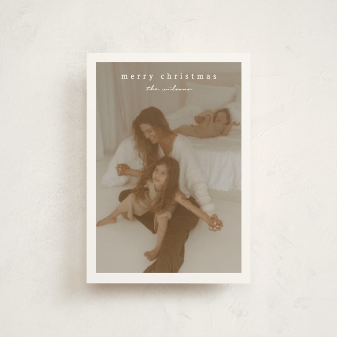 "Simplest border" - Holiday Cards in Snow by Stacey Meacham - Front