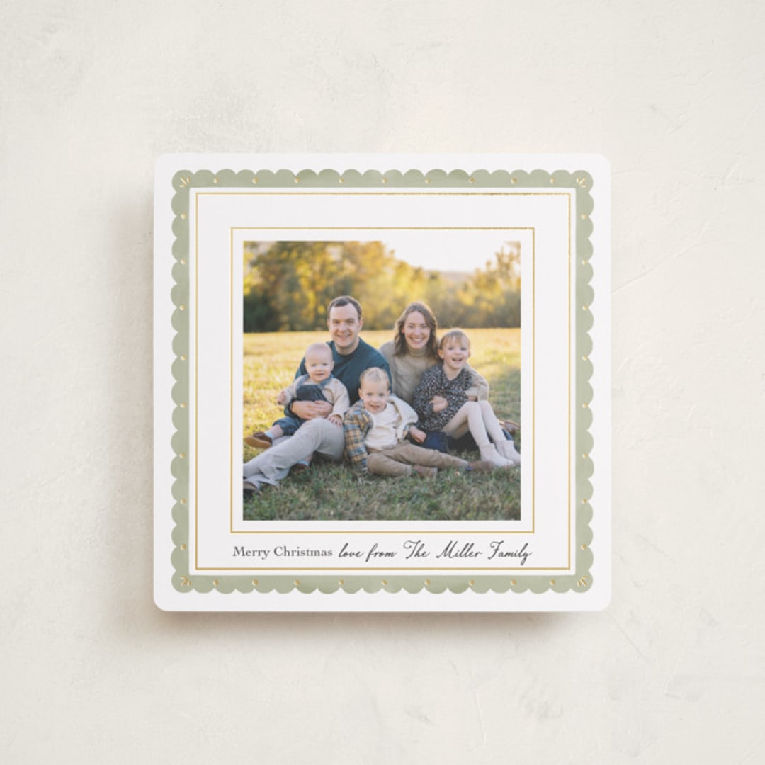 "Modern Cottage" - Holiday Cards in Olive by Elly - Front