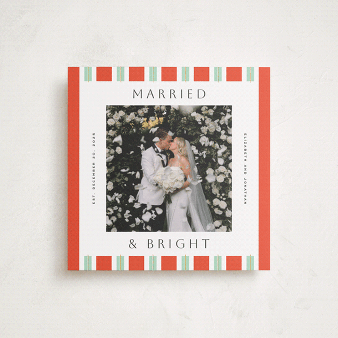 "Holiday Rhythm" - Holiday Cards in Peppermint by Yuliya Evseeva - Front