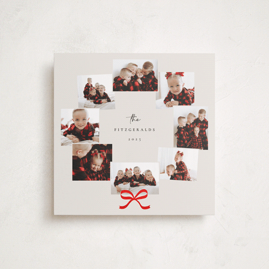 "Jolly Wreath" - Holiday Cards in Eggnog by Adelyn T. - Front