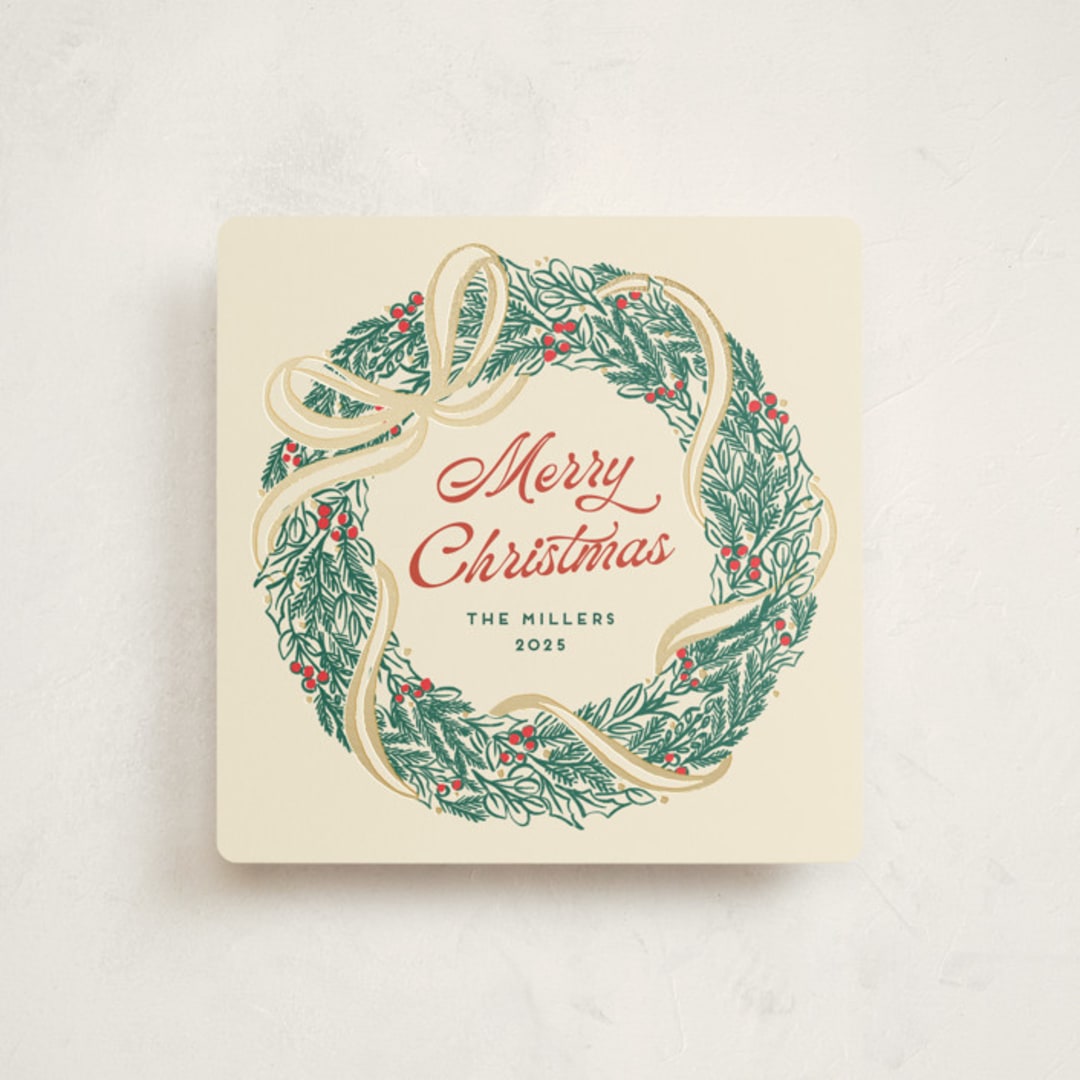 "Lia" - Holiday Cards in Pine by Pati Cascino - Front