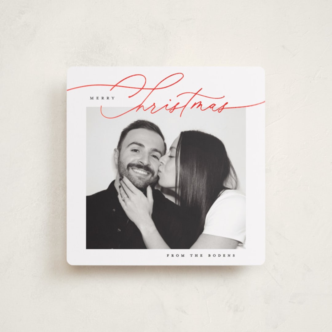 "A Simple Script" - Holiday Cards in Snow by Susan Zinader - Front