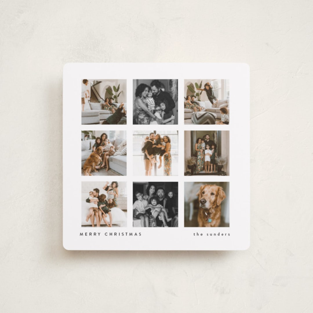 "The Keepsake Grid" - Holiday Cards in Snow by Lucrecia Caporale - Front