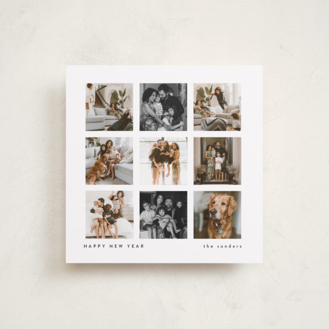 "The Keepsake Grid" - Holiday Cards in Snow by Lucrecia Caporale - Front