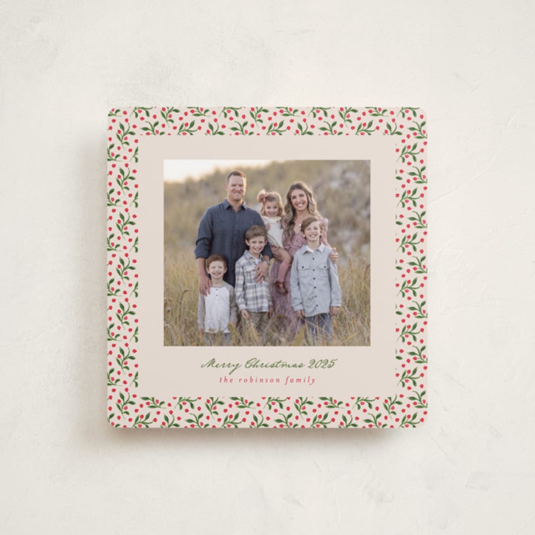 "Tiny Flowers" - Holiday Cards in Santa by Claudia Orengo - Front
