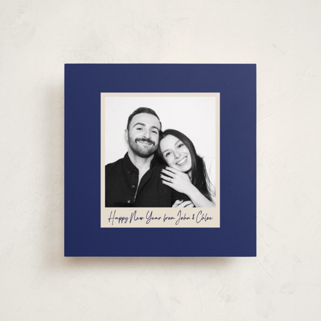 "Keepsake" - Holiday Cards in Royal Blue by Jeremy - Front