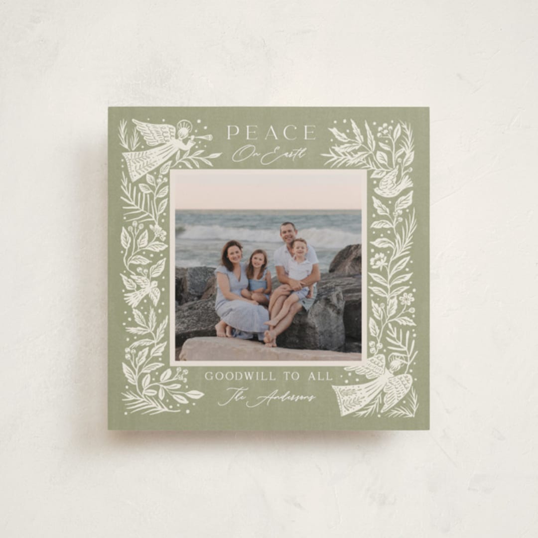 "Angels" - Holiday Cards in Olive by Elly - Front