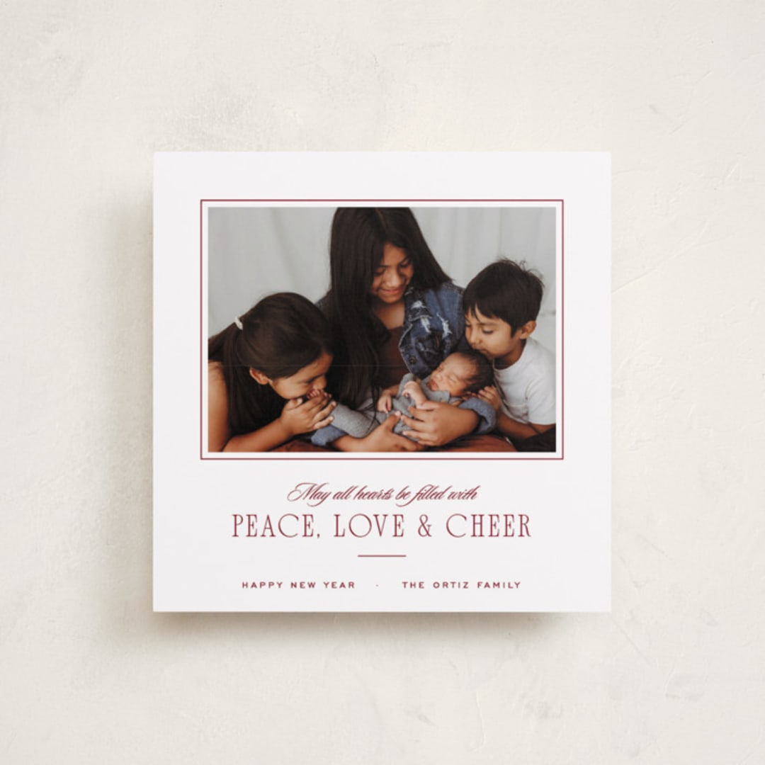 "Garlands" - Holiday Cards in Cranberry Sauce by Blustery August - Front