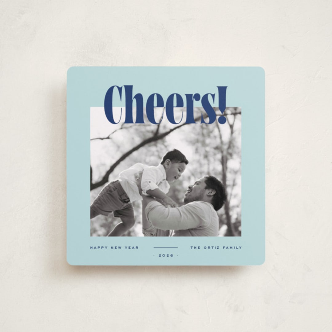 "Square Rejoice" - Holiday Cards in Winterberry by Blustery August - Front