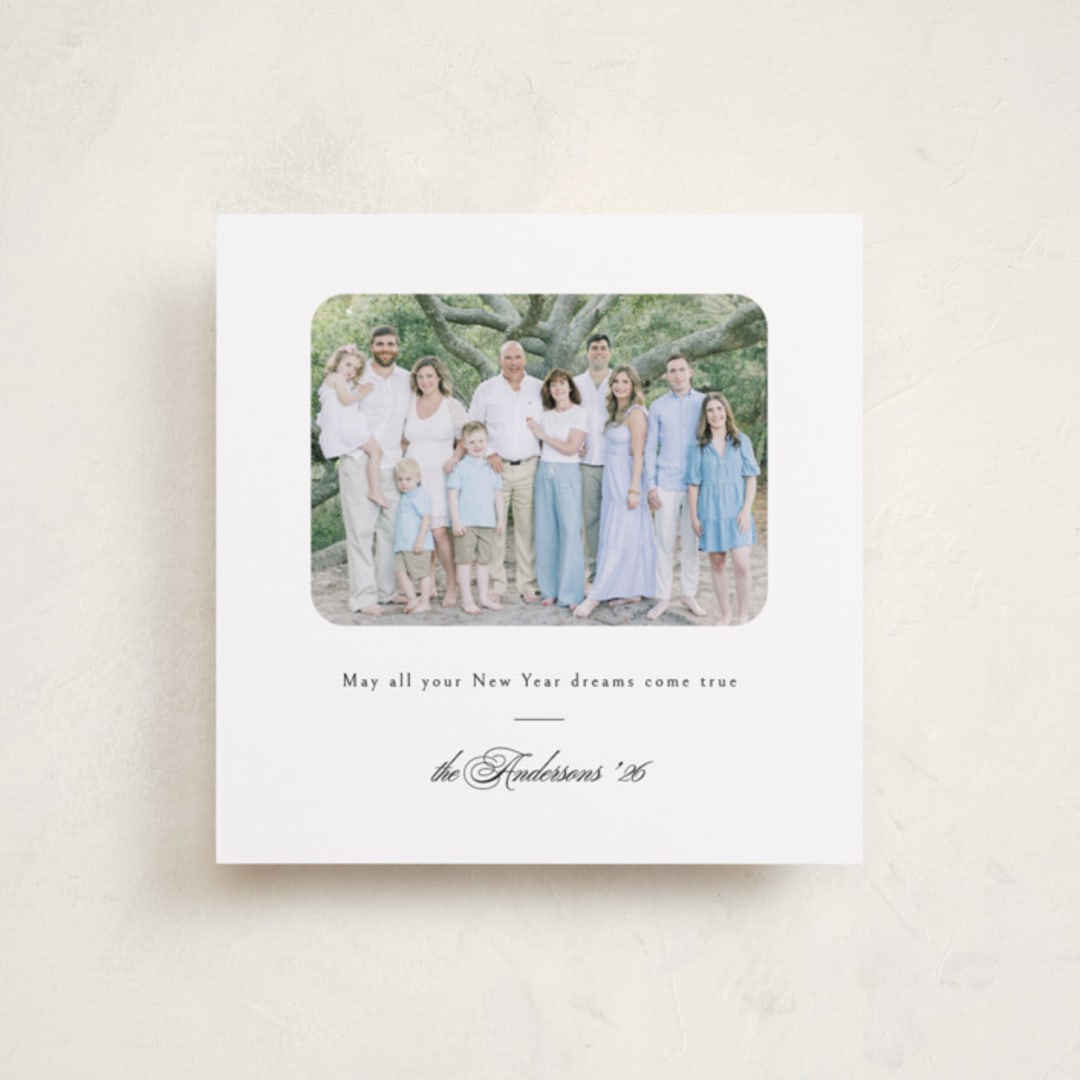 "The Peaceful Minimalist" - Holiday Cards in Snow by Playground Prints - Front