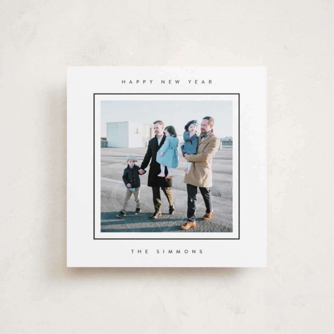 "Minimal border" - Holiday Cards in Starlight by Lucrecia Caporale - Front