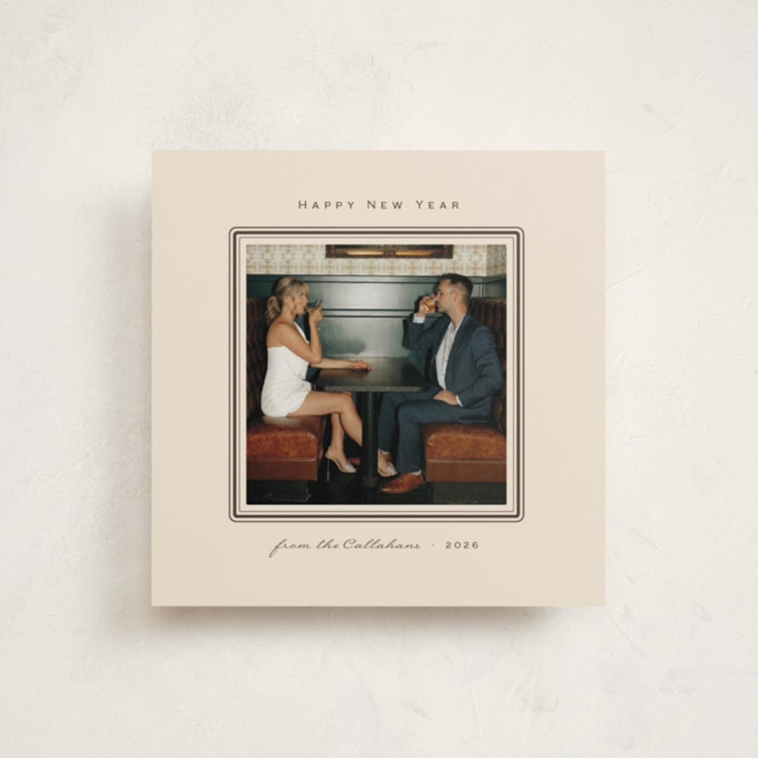 "Vintage photo" - Holiday Cards in Camel by Studio Suku - Front