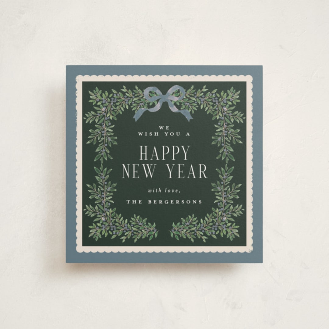 "Verdure & Voile" - Holiday Cards in Bluebell by Itsy Belle Studio - Front