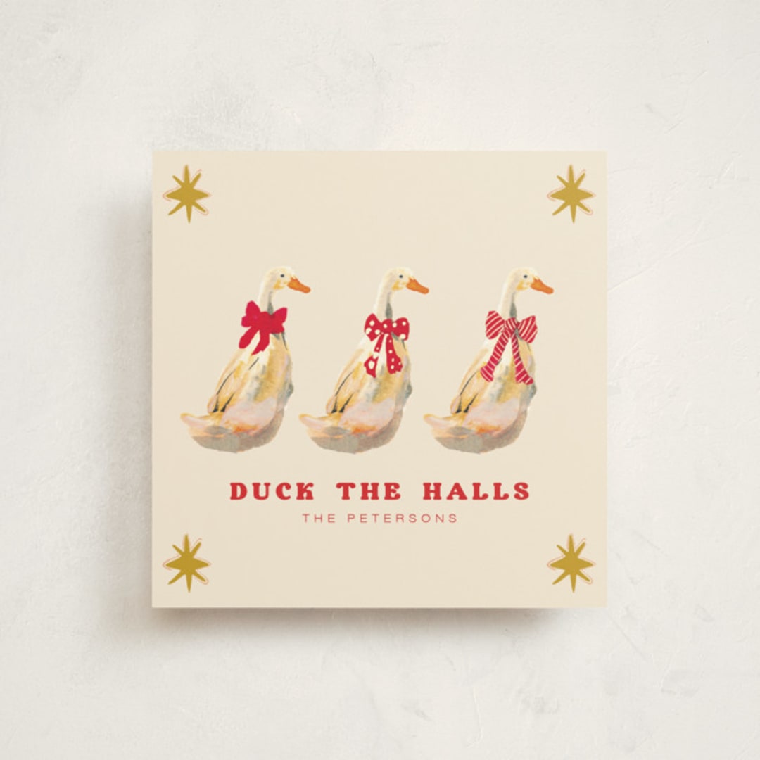 "Duck the Halls" - Holiday Cards in Ginger by Hannah Beimborn - Front