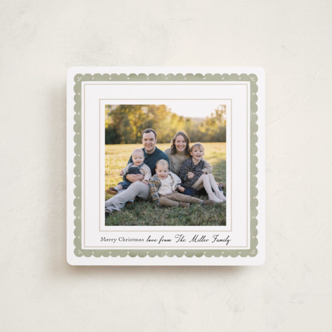 "Modern Cottage" - Holiday Cards in Olive by Elly - Front