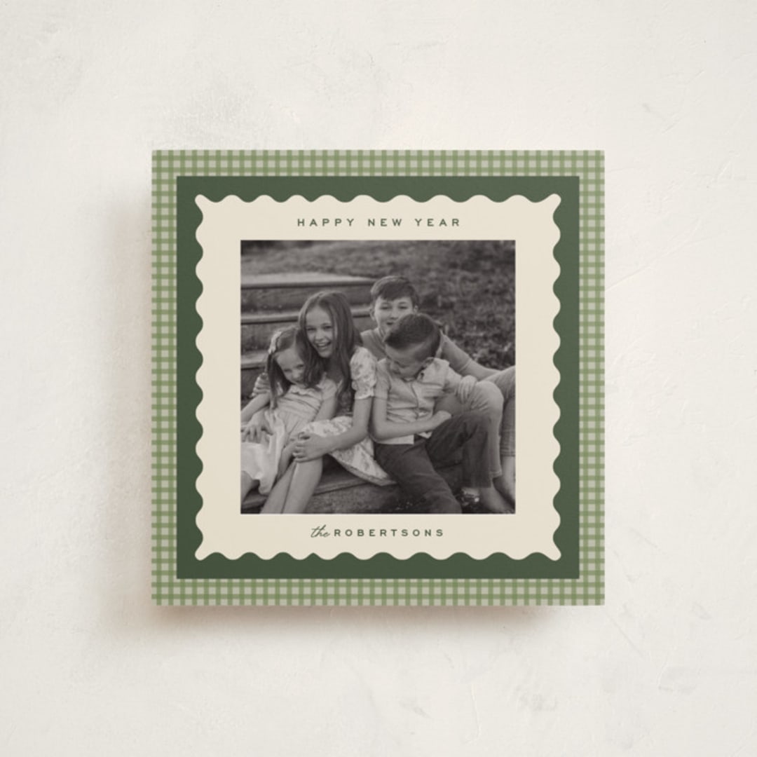 "gingham layers" - Holiday Cards in Garland by Ellen Schlegelmilch - Front