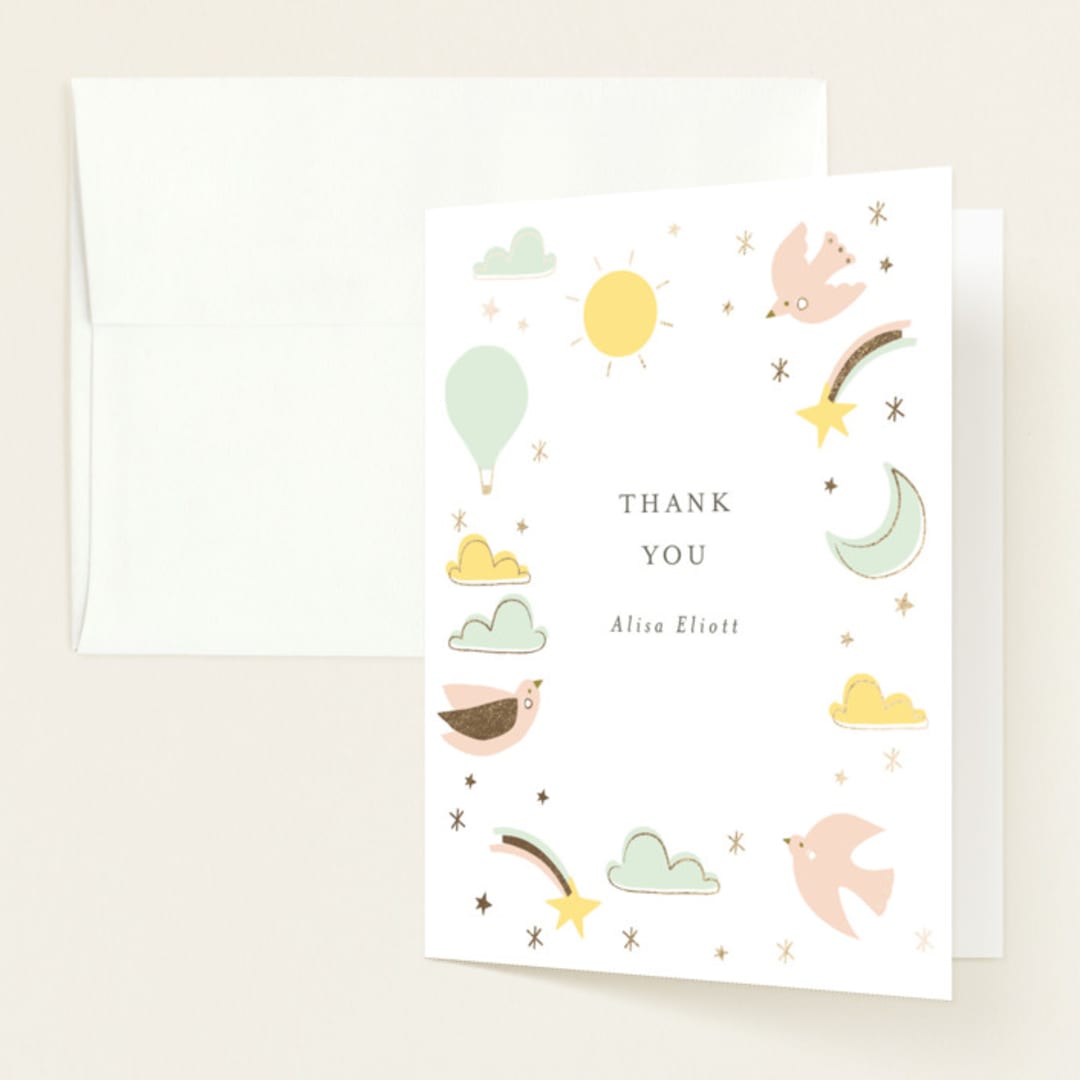 "magical adventure" - Baby Shower Thank You Cards in Mint by Angela Thompson - Front