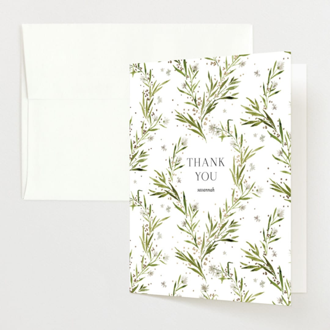"Aveline" - Baby Shower Thank You Cards in Diamond by Kate Ahn - Front