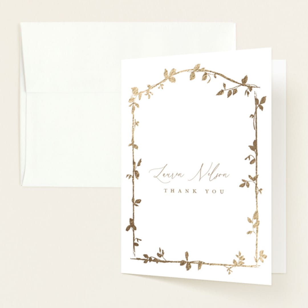 "Canopy" - Baby Shower Thank You Cards in Ivy by Everett Paper Goods - Front