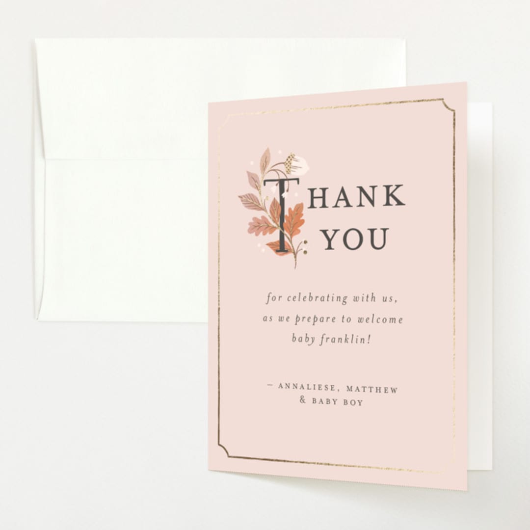 "Fabled Storybook" - Baby Shower Thank You Cards in Auburn by Paper Raven Co. - Front