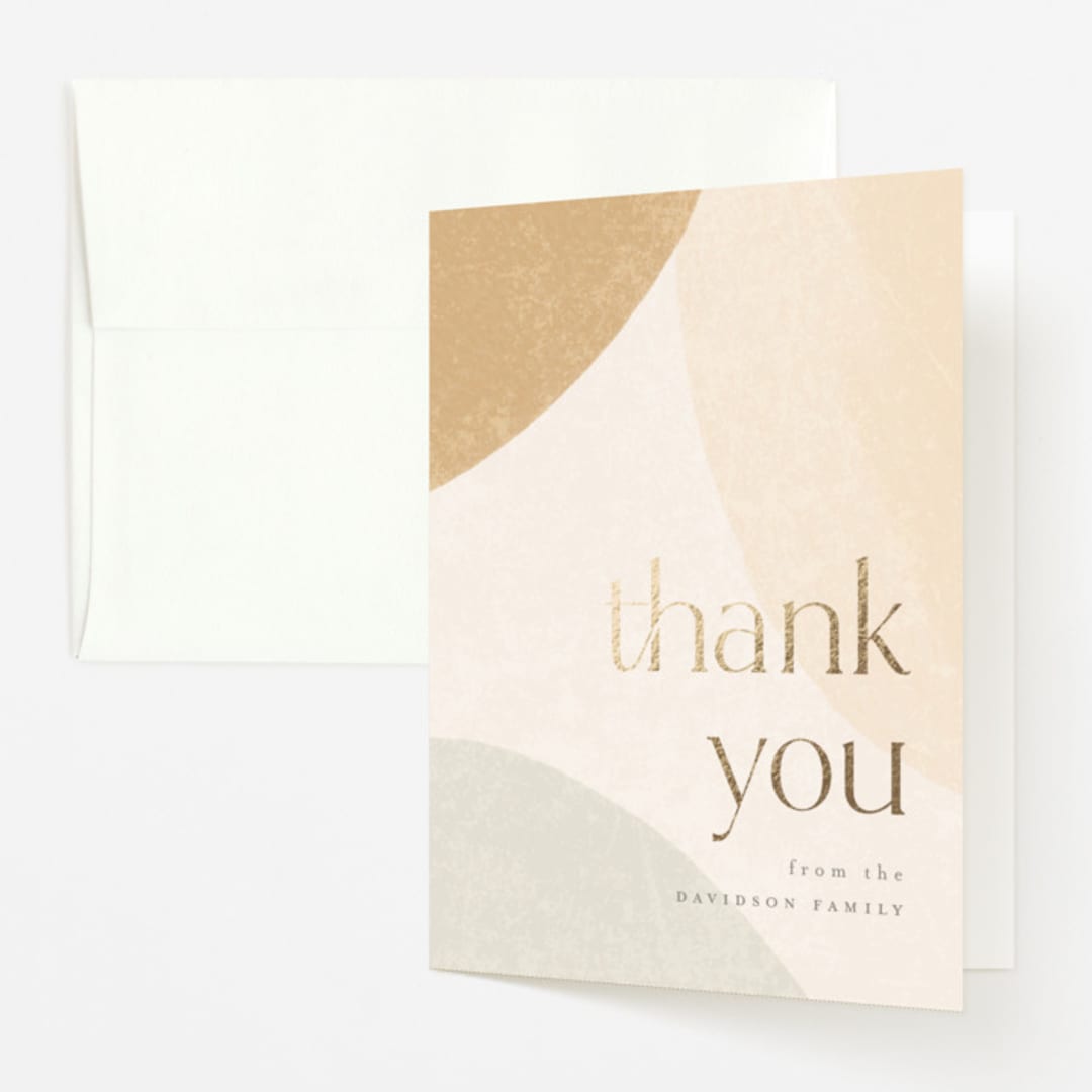"Pebble" - Baby Shower Thank You Cards in Sand by Heather Cairl - Front