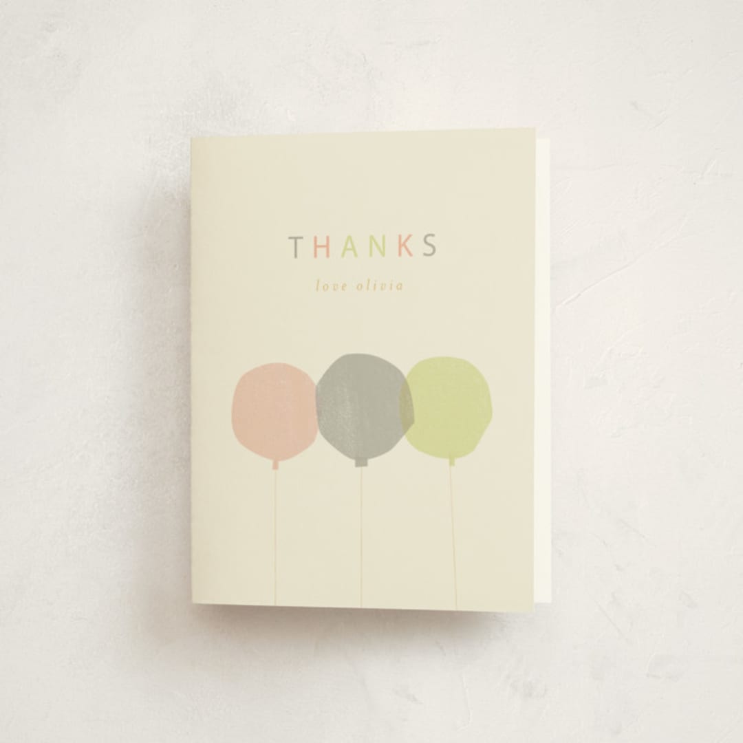 "Triplets" - Baby Shower Thank You Cards in Cobalt by Lori Wemple - Front