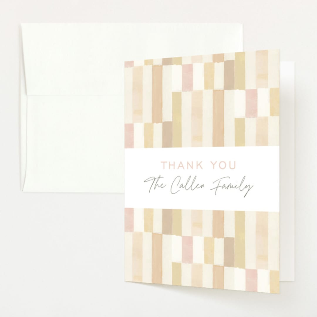 "Sunset" - Baby Shower Thank You Cards in Sunshine by Sara Hicks Malone - Front