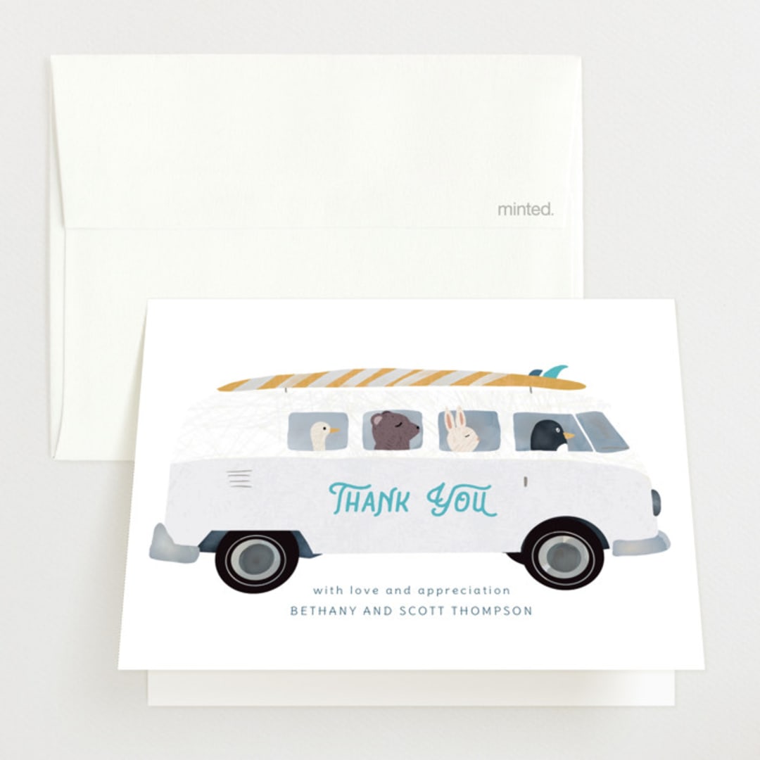 "Baby on Board" - Baby Shower Thank You Cards in Sun by Jenna Holcomb - Front