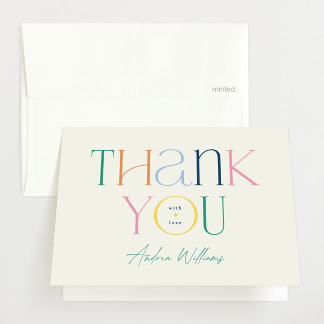 "A Little One" - Baby Shower Thank You Cards in Garden by Pixel and Hank - Front