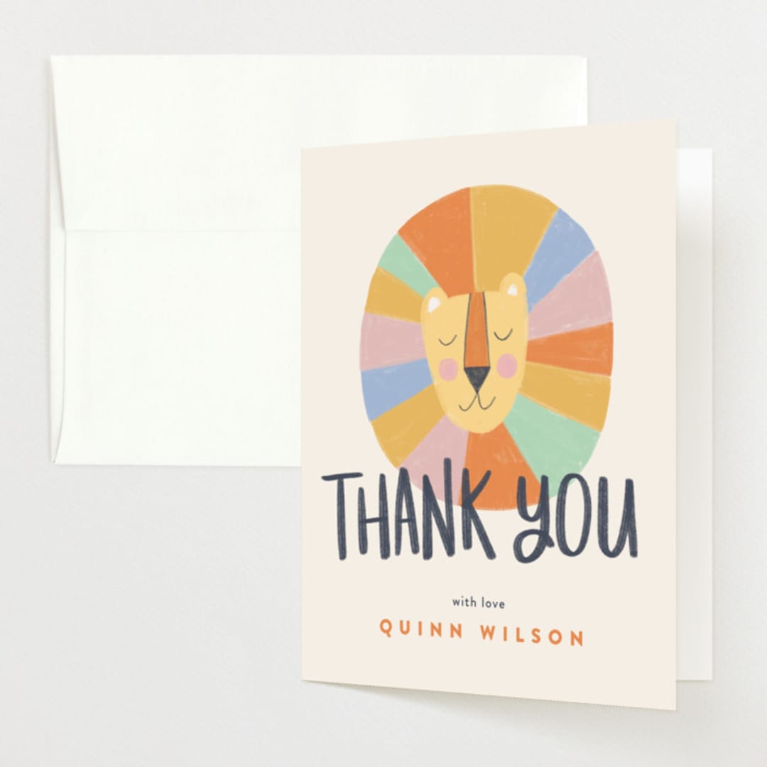 "WILD ONE" - Baby Shower Thank You Cards in Circus by Pixel and Hank - Front