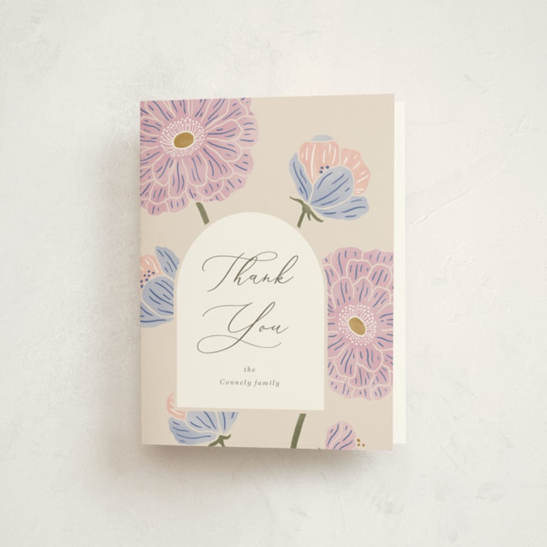 "Spring Blooms" - Baby Shower Thank You Cards in Petal by Brandy Folse - Front