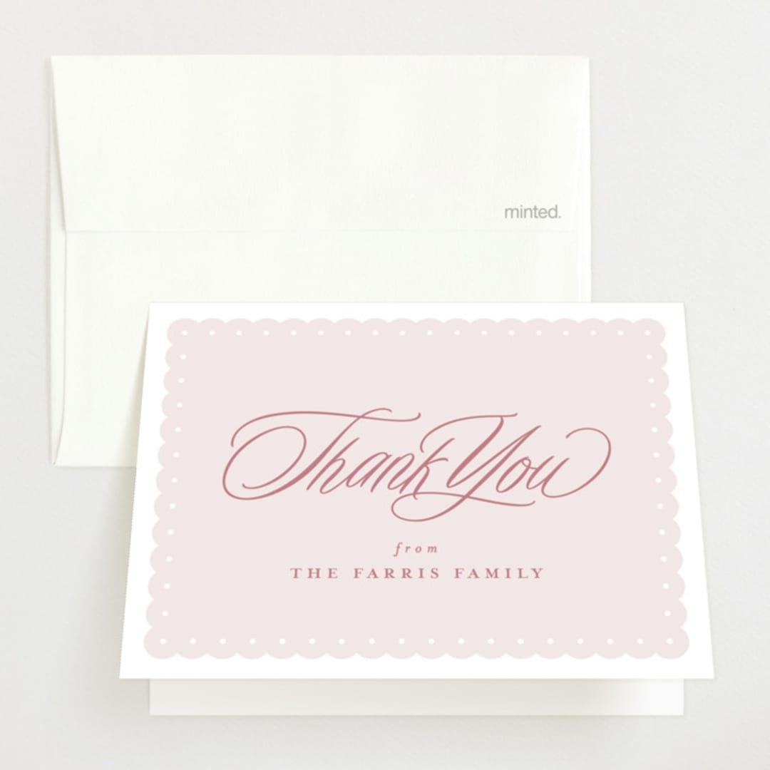 "Sweet scallop" - Baby Shower Thank You Cards in Ballerina by Lea Delaveris - Front