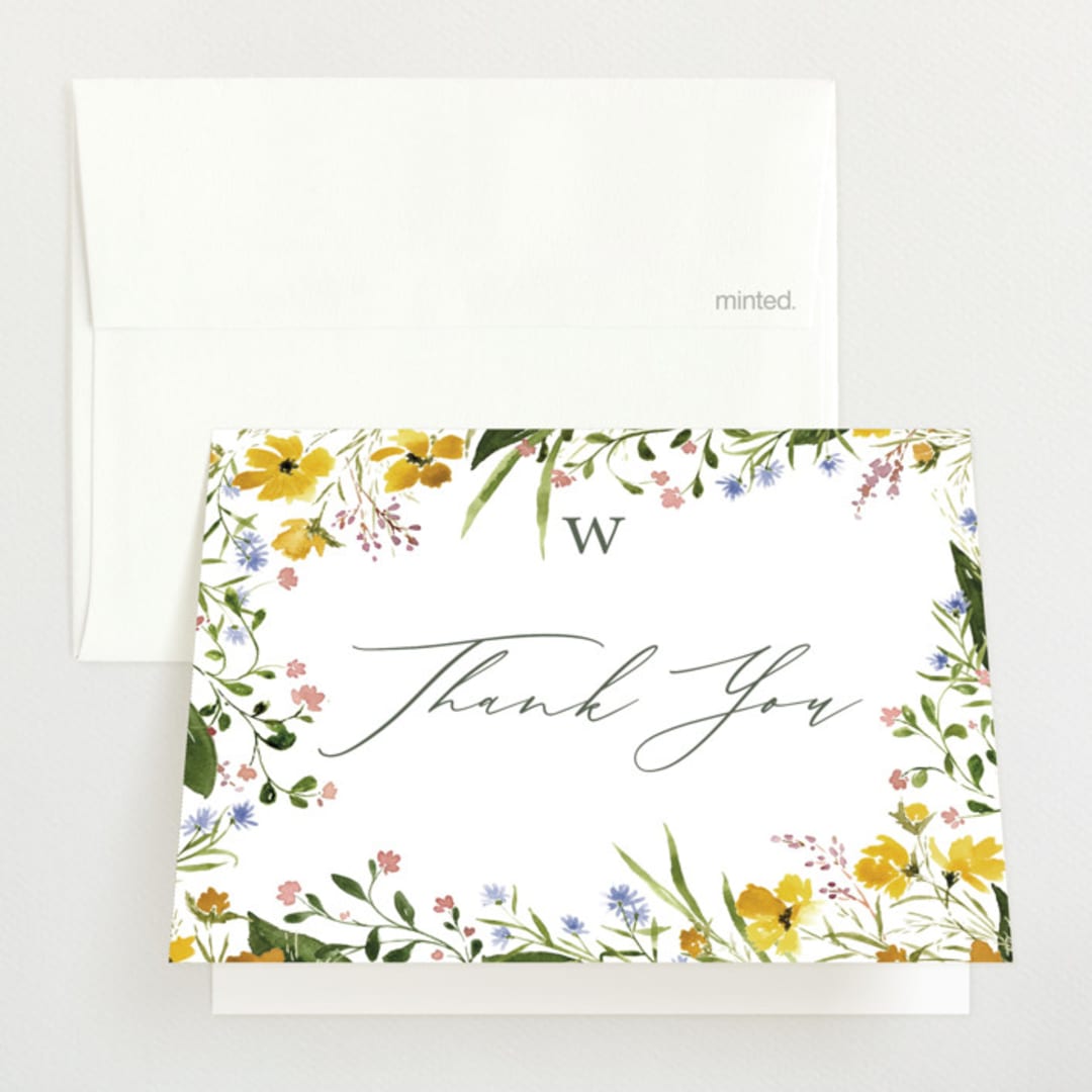 "Briar" - Baby Shower Thank You Cards in Sunshine by Kate Ahn - Front