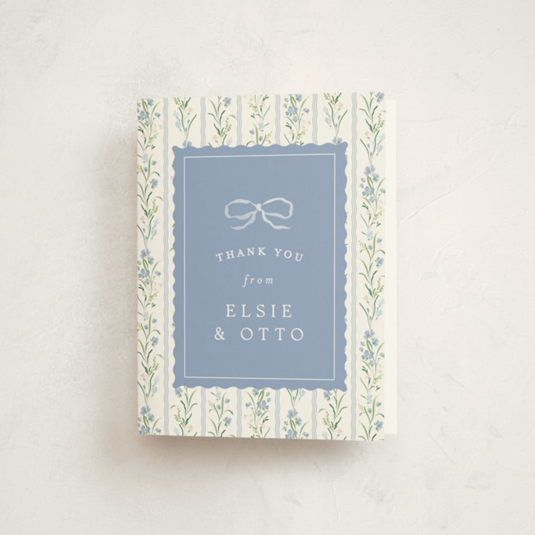 "Dorothy" - Baby Shower Thank You Cards in Cornflower by Erin L. Wilson - Front