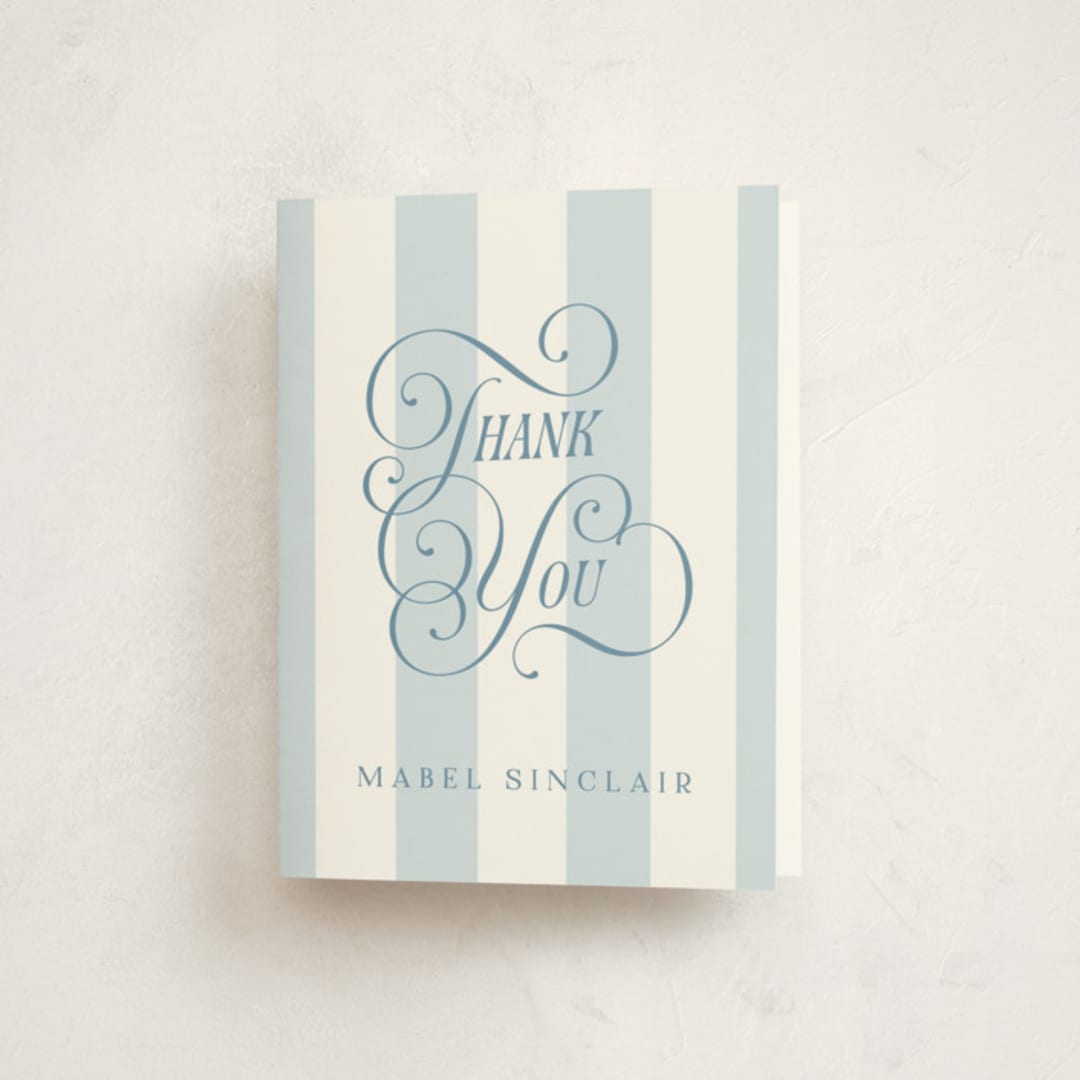 "Oh Boy!" - Baby Shower Thank You Cards in Bluebonnet by Laura Hankins - Front
