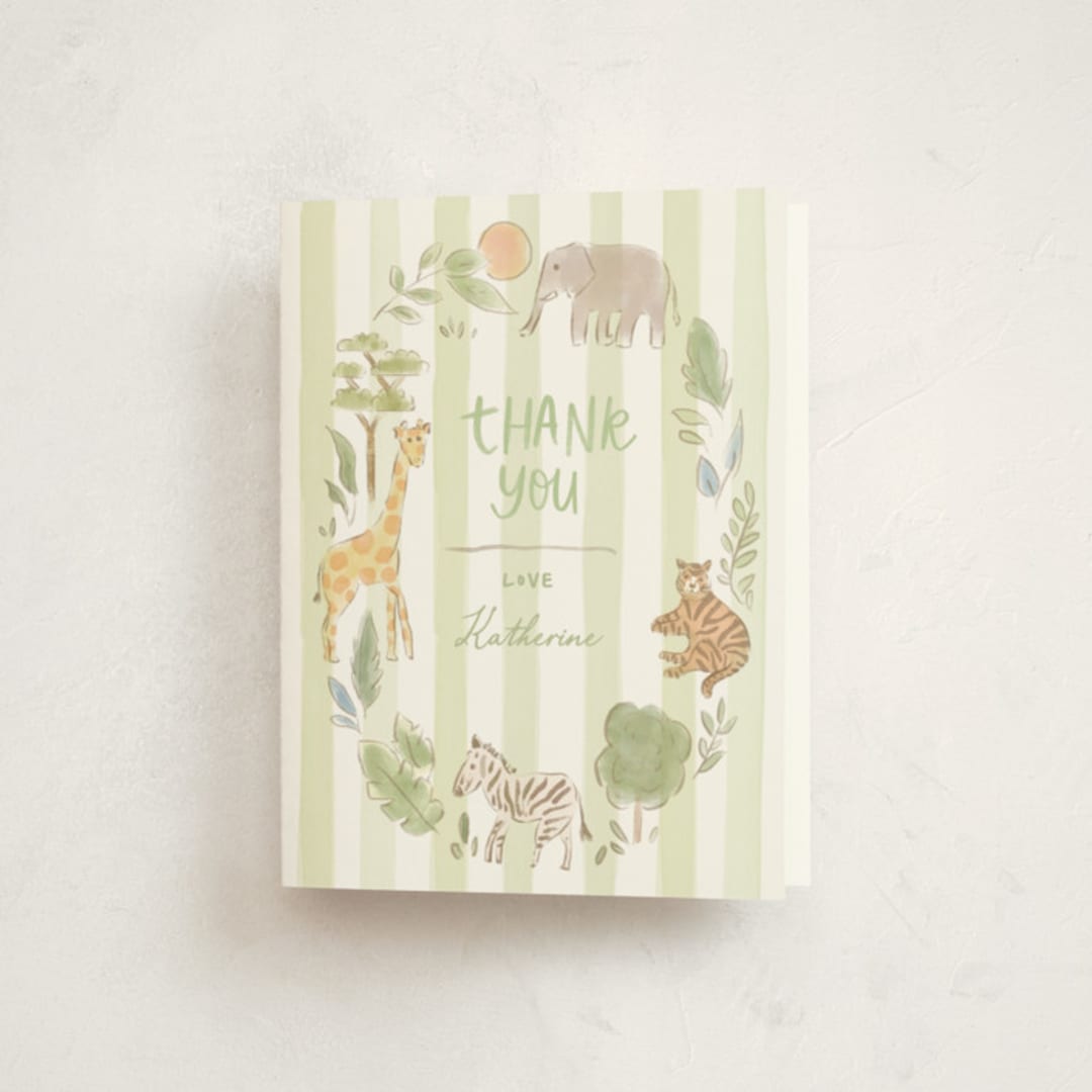 "A wild one" - Baby Shower Thank You Cards in Jungle by Creo Study - Front