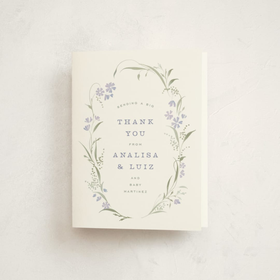 "Lottie" - Baby Shower Thank You Cards in Lilac by Erin L. Wilson - Front