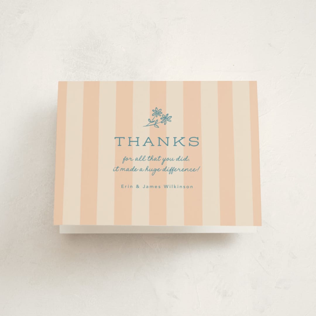 "Nesting Toolbox" - Baby Shower Thank You Cards in Peachy by Leia Matt - Front