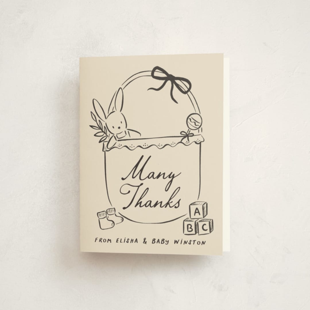 "bungeoppang" - Baby Shower Thank You Cards in Bamboo by chocomocacino - Front