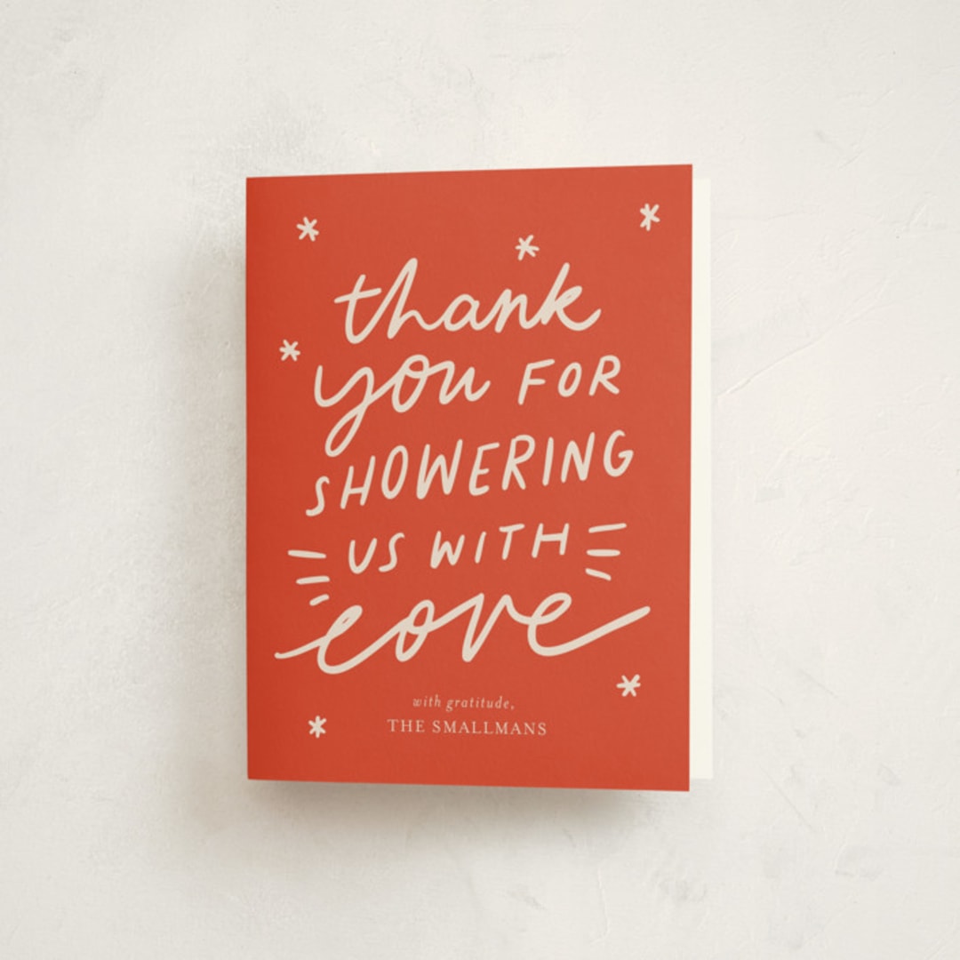 "Sprinkle Love And Joy" - Baby Shower Thank You Cards in Sorbet by Abbigail Lim - Front