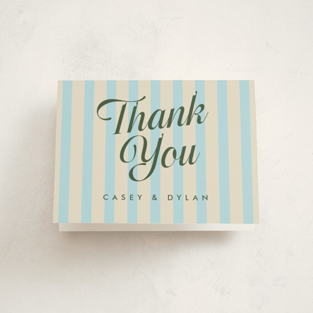 "Soda Shoppe" - Baby Shower Thank You Cards in Cream Soda by Morgan Kendall - Front