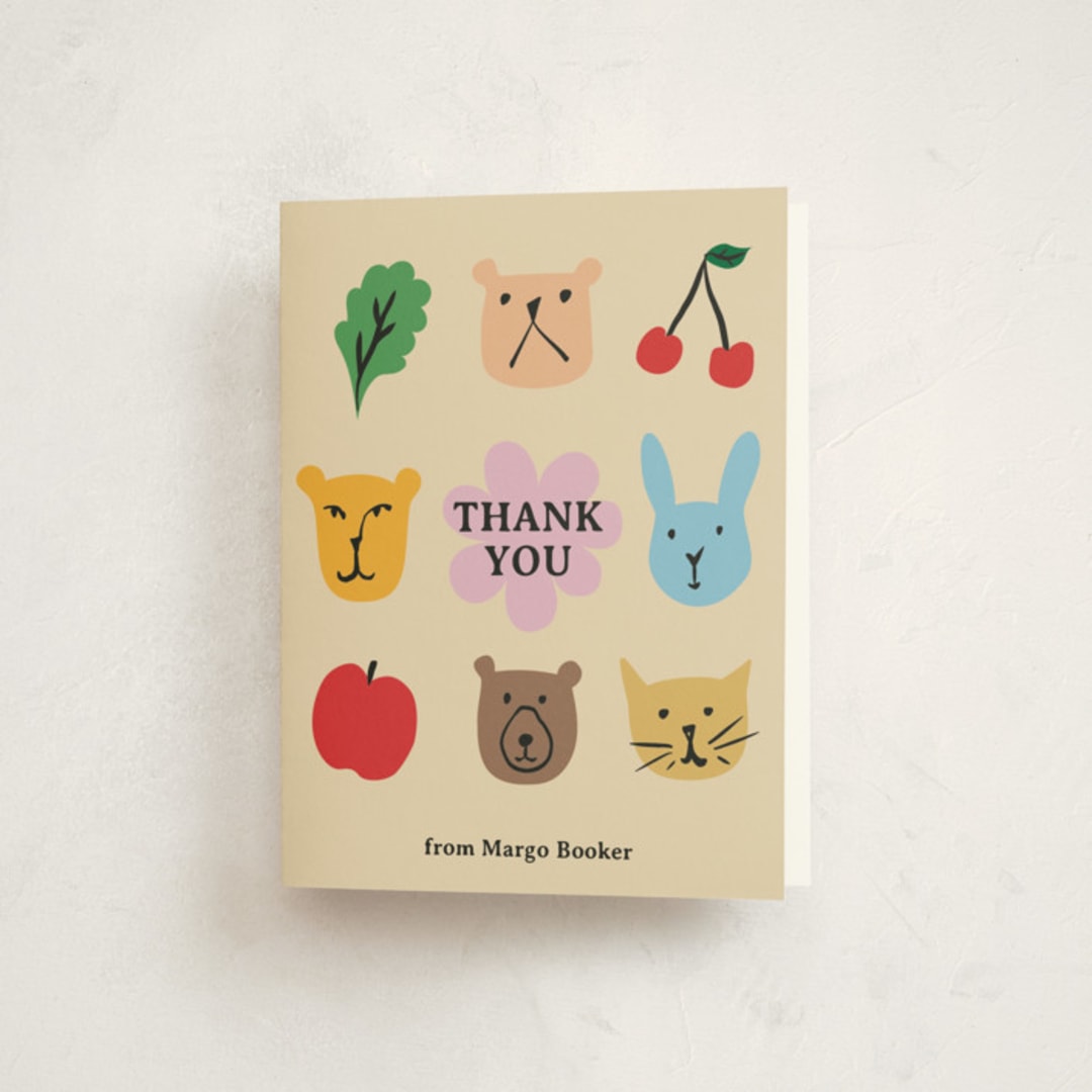 "Park Slope" - Baby Shower Thank You Cards in Rainbow by Claire - Front