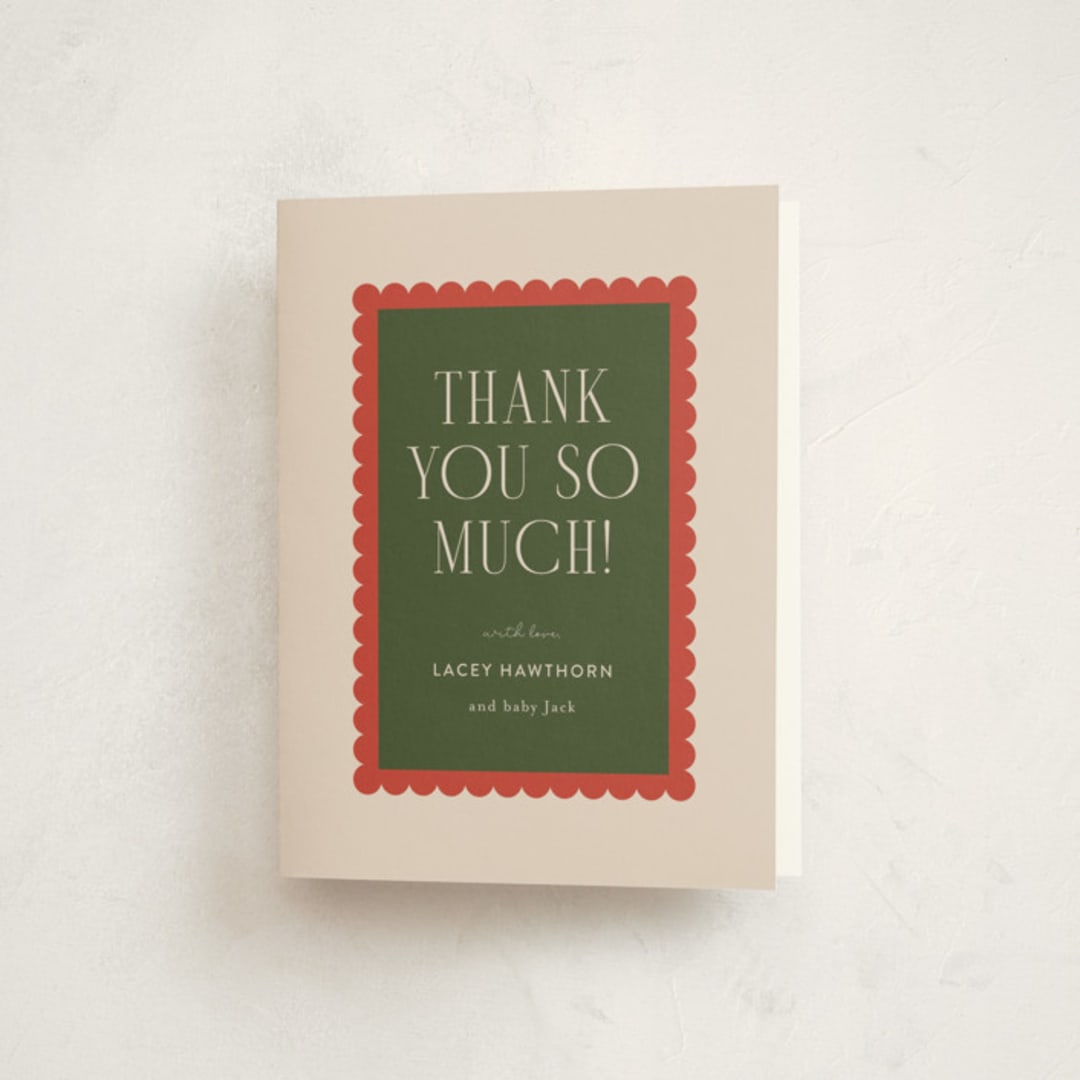 "Prep Room" - Baby Shower Thank You Cards in Taupe by Ashlee Townsend - Front
