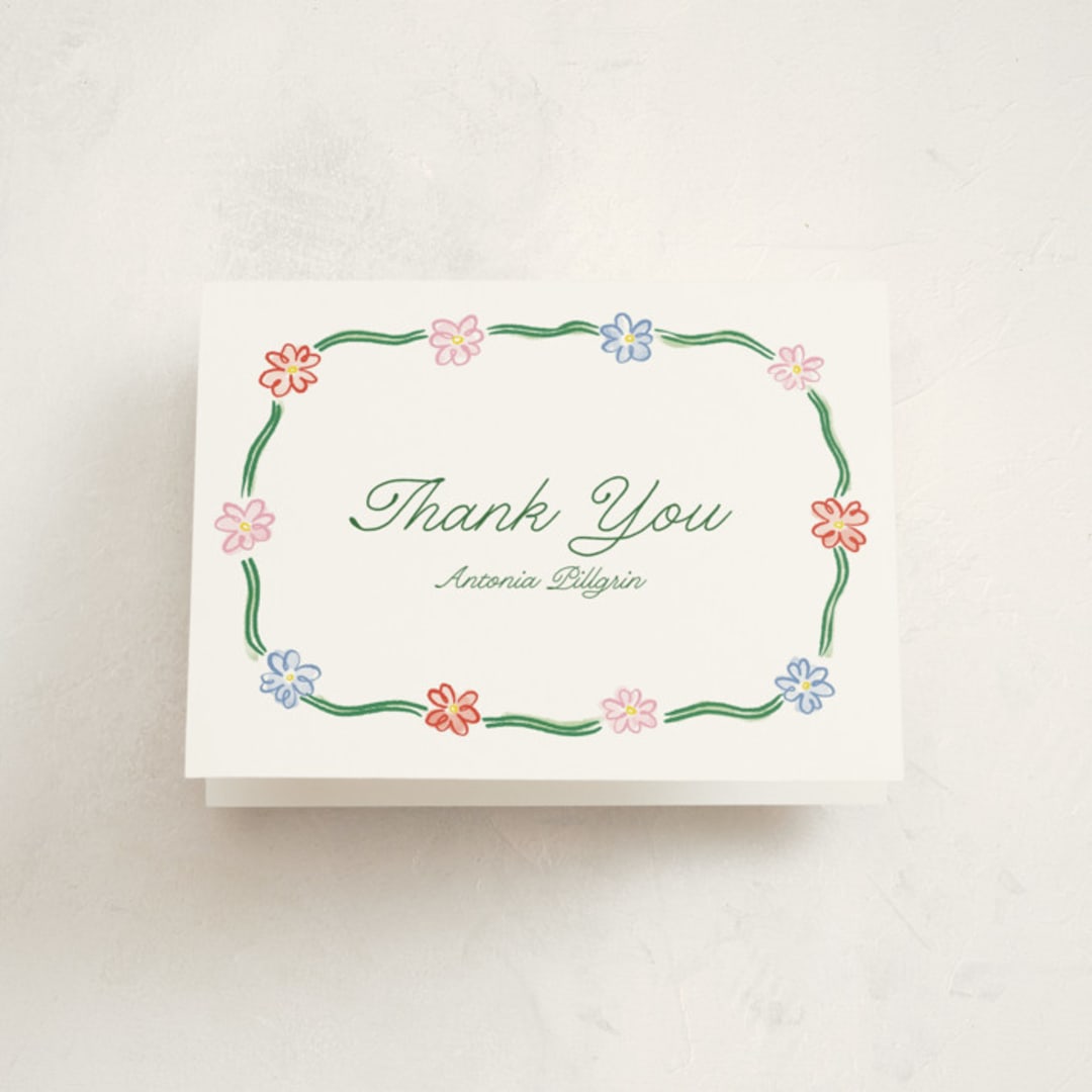 "Dilleto" - Baby Shower Thank You Cards in Garden by Pati Cascino - Front