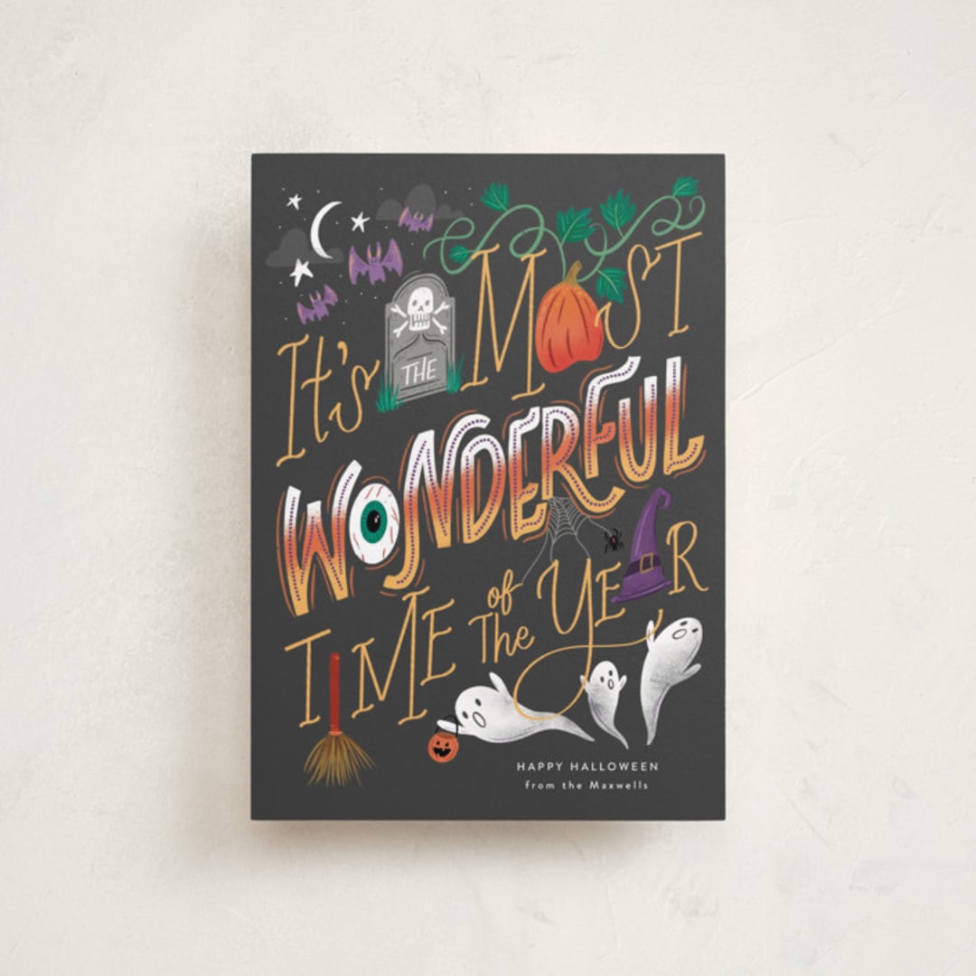 "Wonderful Time of the Year" - Halloween Cards in Cauldron by Jackie Crawford - Front