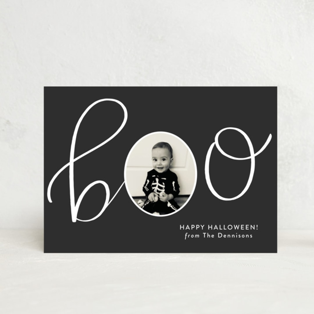"Boo Frame" - Halloween Cards in Noir by Nicole Hance - Front