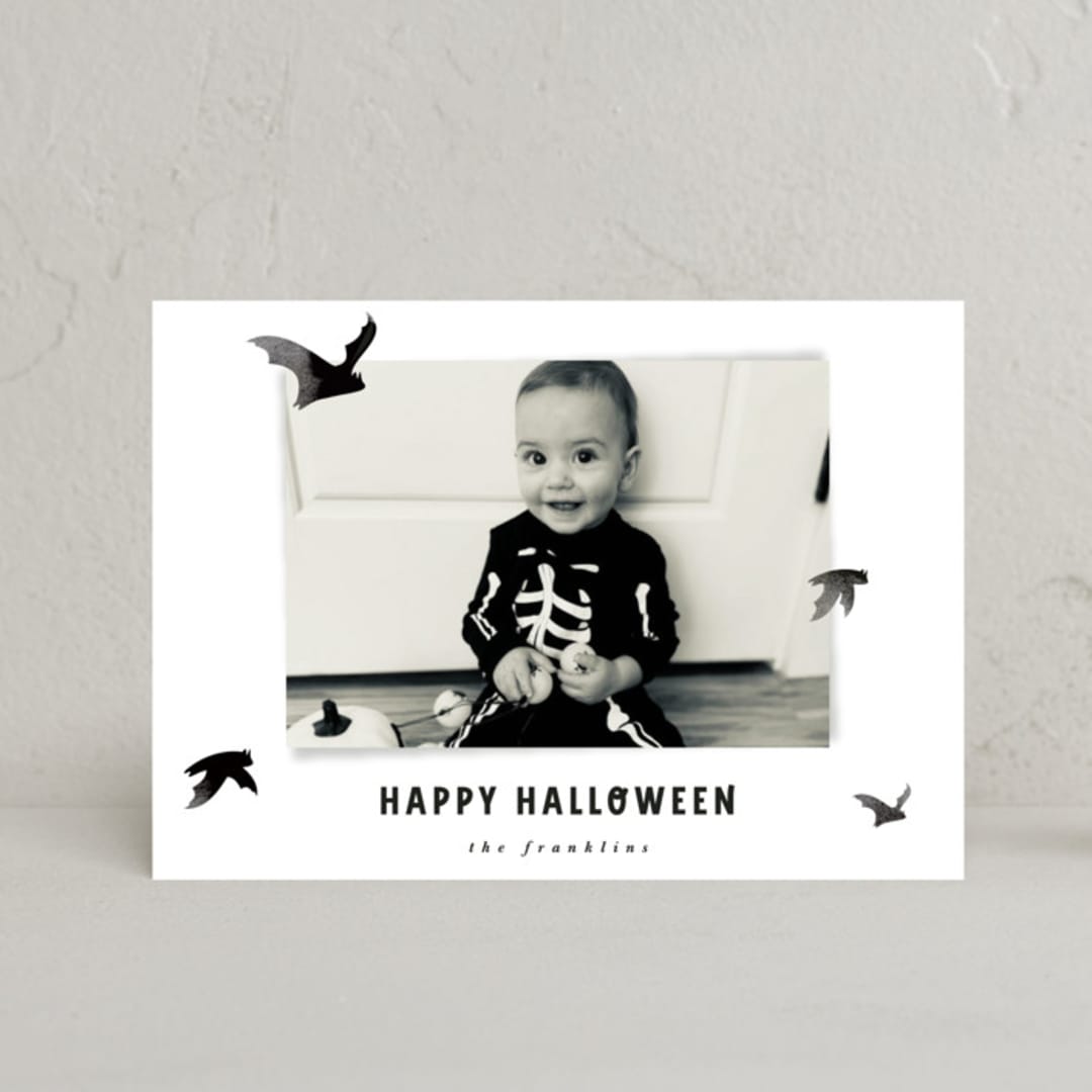 "Batty" - Halloween Cards in Midnight by Angela Garrick - Front