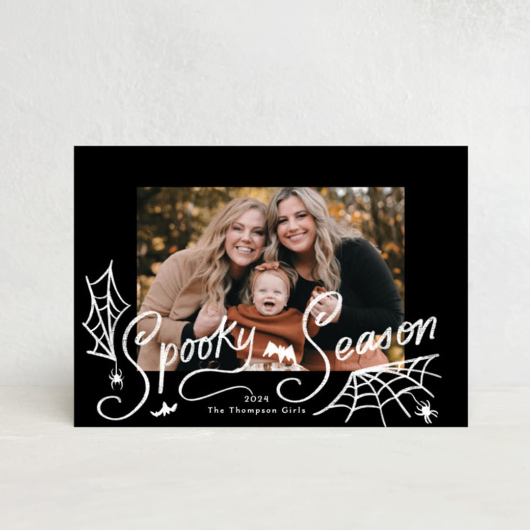 "Spooky Season" - Halloween Cards in Midnight by Becky Nimoy - Front