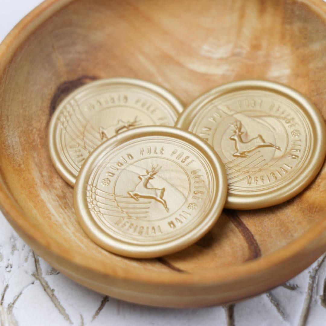 Custom Holiday Reindeer Postage Wax Seals | Set of 50
